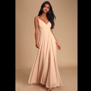 Lulus All About Love Blush Bridesmaid Dress